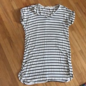 Black and white T-shirt dress
